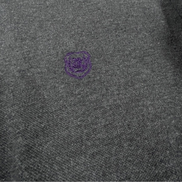 Sport The Kooples Embroidered Logo Mens Gray LS Adjusted Cotton Polo Shirt M - Picture 3 of 4